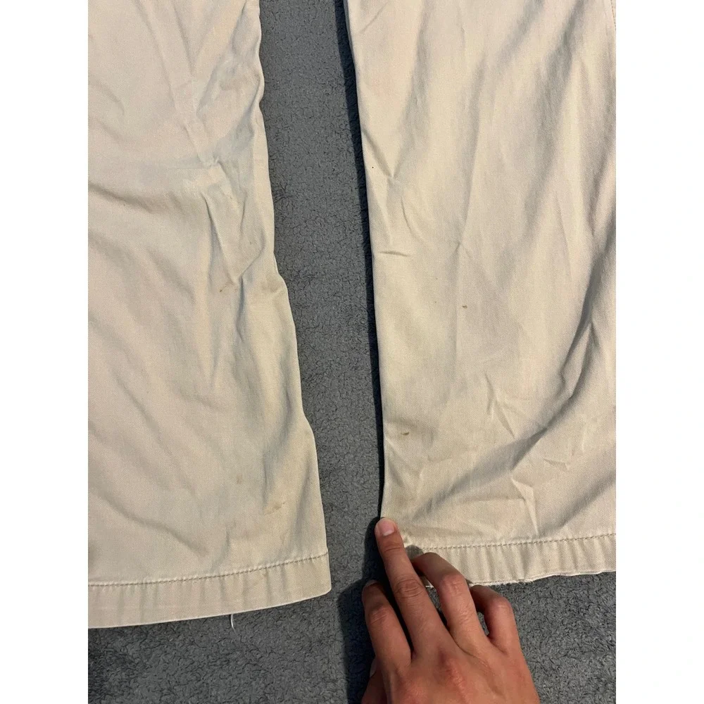 Y2K Carhartt Relaxed Fit Canvas Work Khaki Pants 34x34 Mens Utility Chino